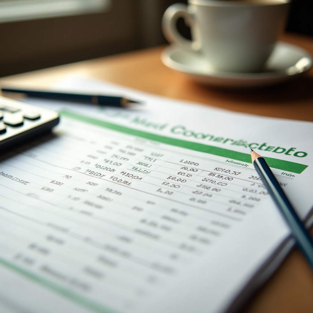 Agricultural cooperative balance sheet being analyzed