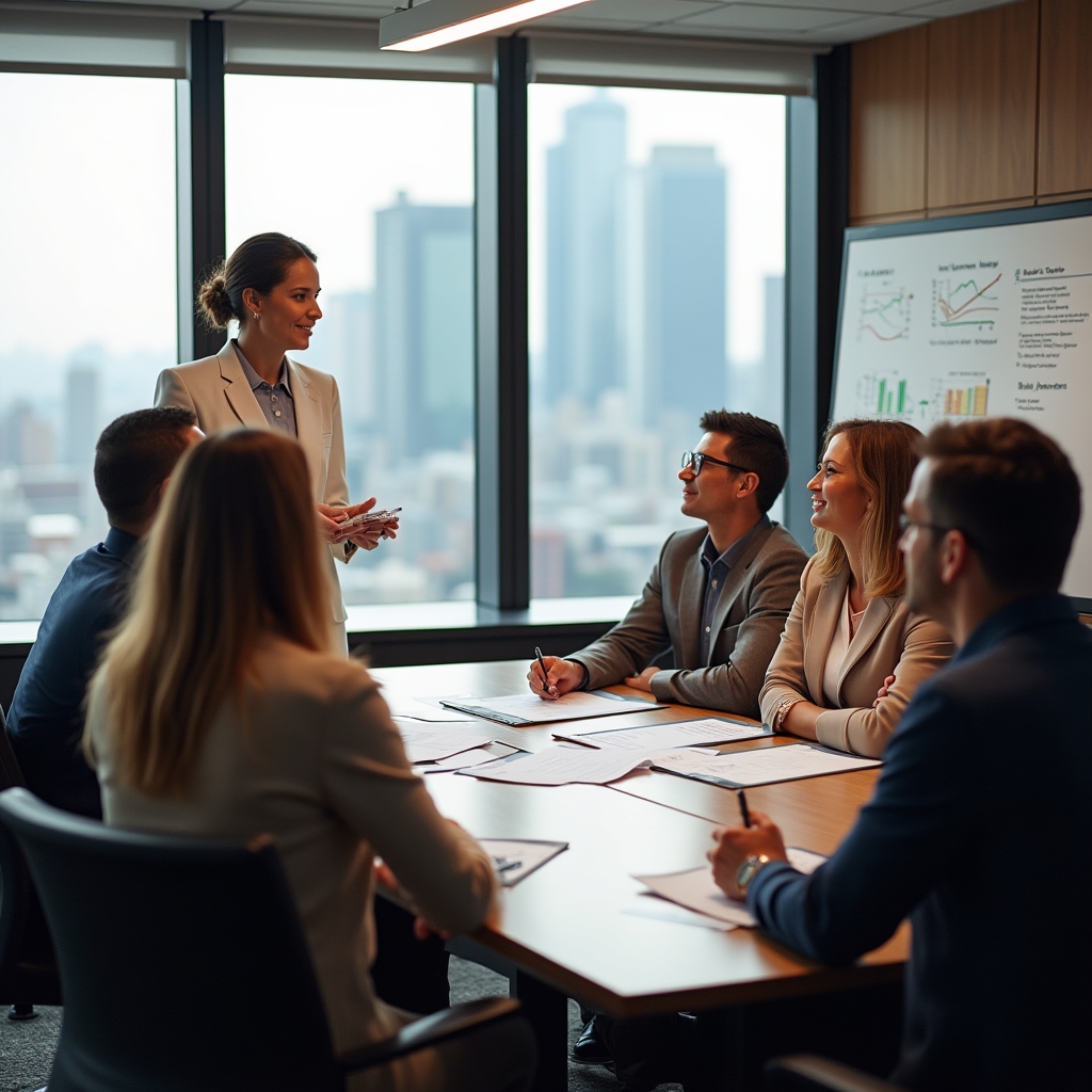 Cooperative governance training session with directors reviewing documents