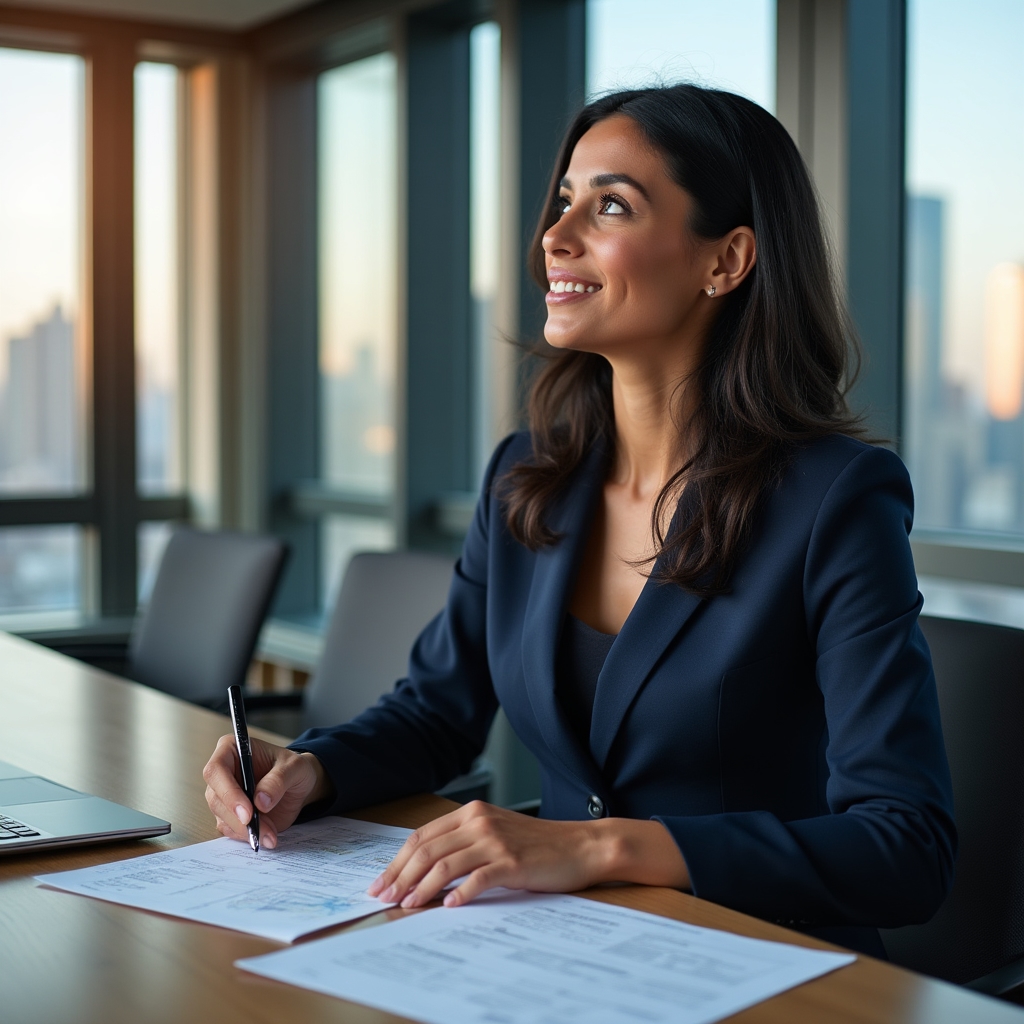 Cooperative sector advisor reviewing documents at desk
